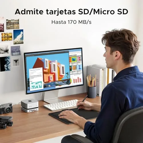 UGREEN ▫️ Estação de acoplamento e hub USB-C com suporte para Mac Mini M4 e M4 Pro 7