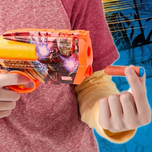 Nerf ▫️ Marvel, Lançadores de dardos do Homem de Ferro e Dardos N1 6