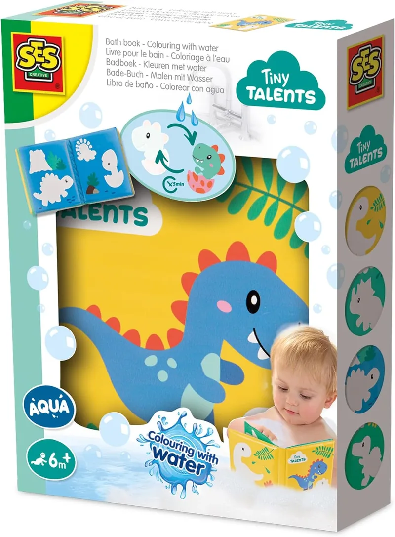 SES Creative ▫️ 13215 Livro de banho Paint Water Dino