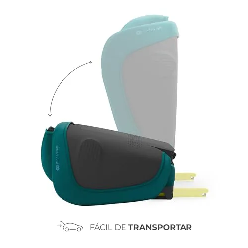 Kinderkraft ▫️ UNITY 2 i-Size, Cadeira auto dobrável 100–150 cm, Aproximadamente dos 3,5 aos 12 anos, Apoio de cabeça ajustável, Estofo com sistema AIR FLOW, Encosto ajustável em 5 posições, Verde 3