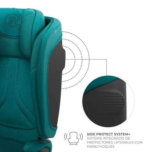 Kinderkraft ▫️ UNITY 2 i-Size, Cadeira auto dobrável 100–150 cm, Aproximadamente dos 3,5 aos 12 anos, Apoio de cabeça ajustável, Estofo com sistema AIR FLOW, Encosto ajustável em 5 posições, Verde 6