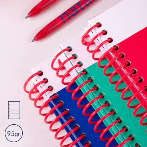 MILAN ▫️ ® Caderno A5 com espiral e capa dura, papel pautado, 80 folhas de 95 g/m², coleção creme®, verde 3