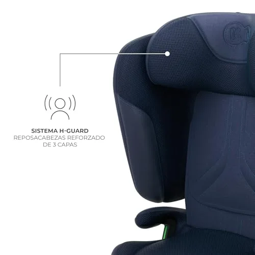 Kinderkraft ▫️ UNITY 2 i-Size, Cadeira auto dobrável 100–150 cm, dos 3,5 aos 12 anos aproximadamente, Apoio de cabeça ajustável, Estofo com sistema AIR FLOW, Encosto ajustável em 5 posições, Azul 5