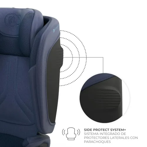 Kinderkraft ▫️ UNITY 2 i-Size, Cadeira auto dobrável 100–150 cm, dos 3,5 aos 12 anos aproximadamente, Apoio de cabeça ajustável, Estofo com sistema AIR FLOW, Encosto ajustável em 5 posições, Azul 6