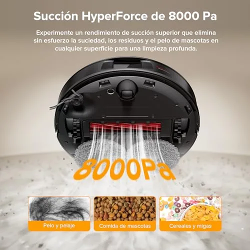 roborock ▫️ Conjunto do aspirador robô QV 35A, com duas esfregonas giratórias retráteis, preto 2