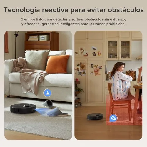 roborock ▫️ Conjunto do aspirador robô QV 35A, com duas esfregonas giratórias retráteis, preto 6