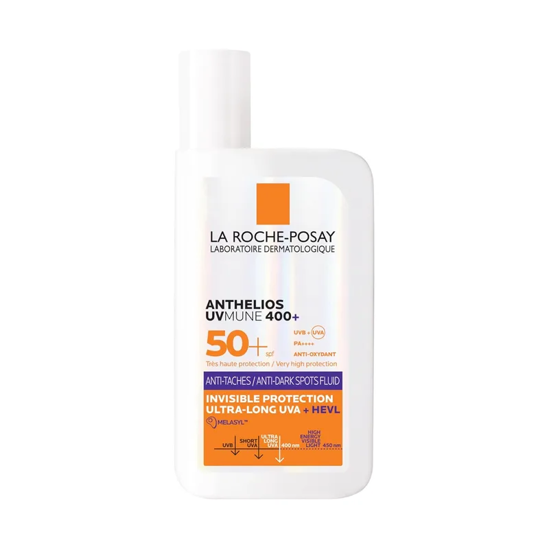 La Roche-Posay ▫️ Protetor Solar Anti-Manchas FPS 50+, Fórmula com Mexoryl 400, Fluido Invisível, Anthelios UV-MUNE 400, 50 ml