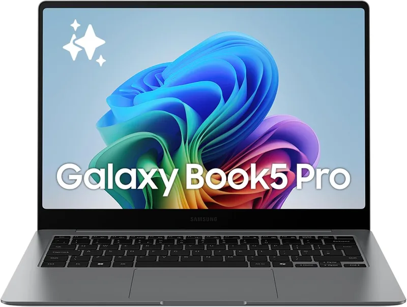 Samsung ▫️ Galaxy Book5 Pro, Portátil com IA de 14", Processador Intel Core Ultra 5, 16 GB de RAM, 1 TB de armazenamento, Windows 11 Home, cinzento, teclado QWERTY espanhol