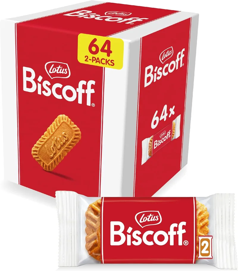 Biscoff ▫️ Lotus | Bolachas Caramelizadas | Embaladas individualmente de 2 em 2 bolachas | Ingredientes Naturais | Vegan | 64 Saquetas | 992g