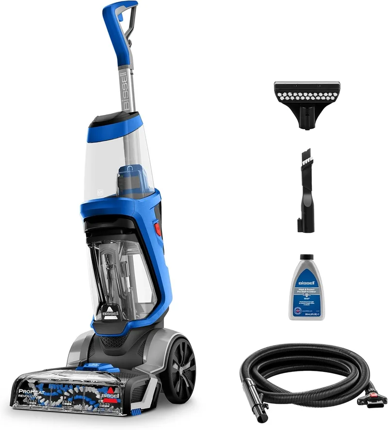 Bissell ▫️ ProHeat Revolution, Aspirador vertical de profundidade com três modos de limpeza, Aspirador de água para estofos e alcatifas, com fio, para alcatifas, escadas e estofos, 18582