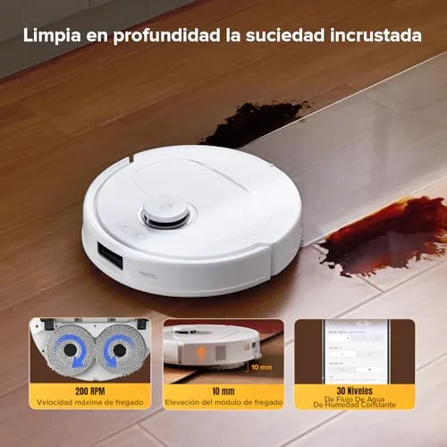 roborock ▫️ Robô aspirador Qrevo S5V com 12 000 Pa de sucção, branco 6