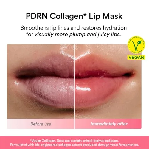 Abib ▫️ PDRN Collagen Lip Mask Glazed Jelly 0,38 fl oz / 11 ml | Máscara labial hidratante coreana, bálsamo noturno (Overnight Sleeping Mask) para lábios secos e gretados, presente ideal para mulheres 3
