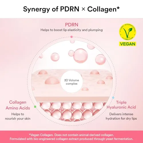 Abib ▫️ PDRN Collagen Lip Mask Glazed Jelly 0,38 fl oz / 11 ml | Máscara labial hidratante coreana, bálsamo noturno (Overnight Sleeping Mask) para lábios secos e gretados, presente ideal para mulheres 4