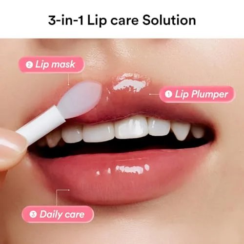 Abib ▫️ PDRN Collagen Lip Mask Glazed Jelly 0,38 fl oz / 11 ml | Máscara labial hidratante coreana, bálsamo noturno (Overnight Sleeping Mask) para lábios secos e gretados, presente ideal para mulheres 7
