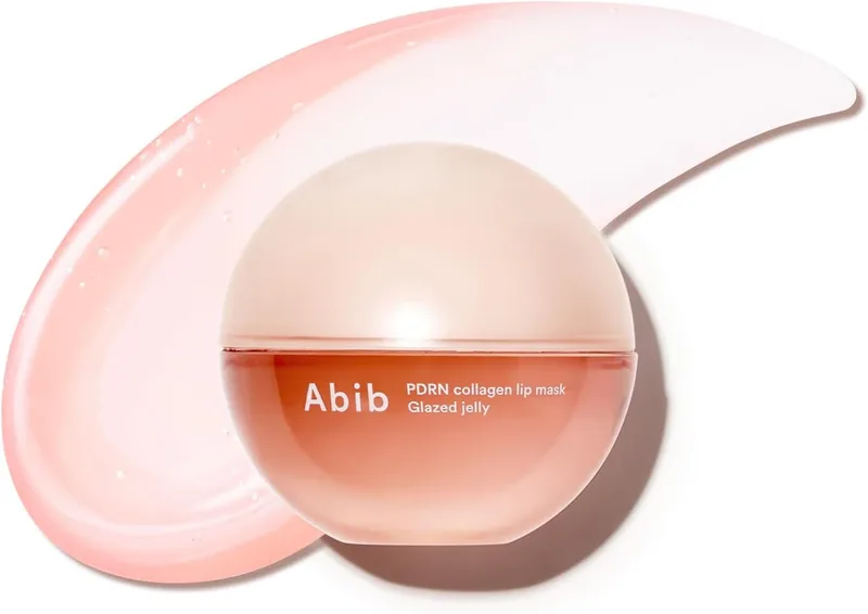 Abib ▫️ PDRN Collagen Lip Mask Glazed Jelly 0,38 fl oz / 11 ml | Máscara labial hidratante coreana, bálsamo noturno (Overnight Sleeping Mask) para lábios secos e gretados, presente ideal para mulheres