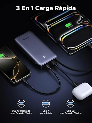UGREEN ▫️ Nexode 45 W Power Bank 20 000 mAh Bateria Externa Portátil Carregamento Rápido 4
