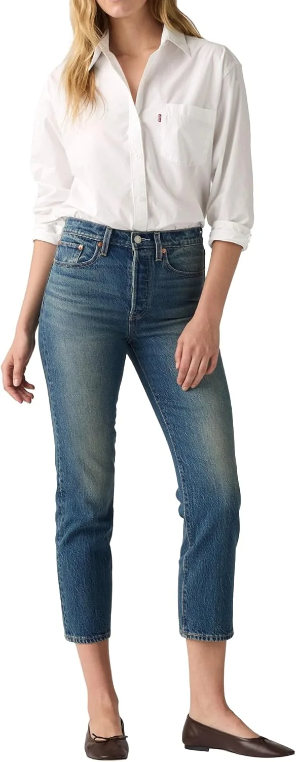 Levi's ▫️ Wedgie Straight - Calças de ganga para mulher