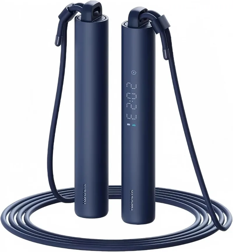 XIAOMI ▫️ Smart Jump Rope - Monitorização precisa, sem fios e com fios, ecrã inteligente, análise de fitness, Bluetooth 5.0, USB-C, leve e compacto