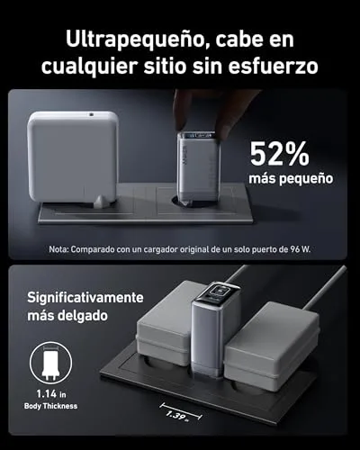 Anker ▫️ Carregador de parede USB-C Prime de 100 W com 3 portas GAN 4