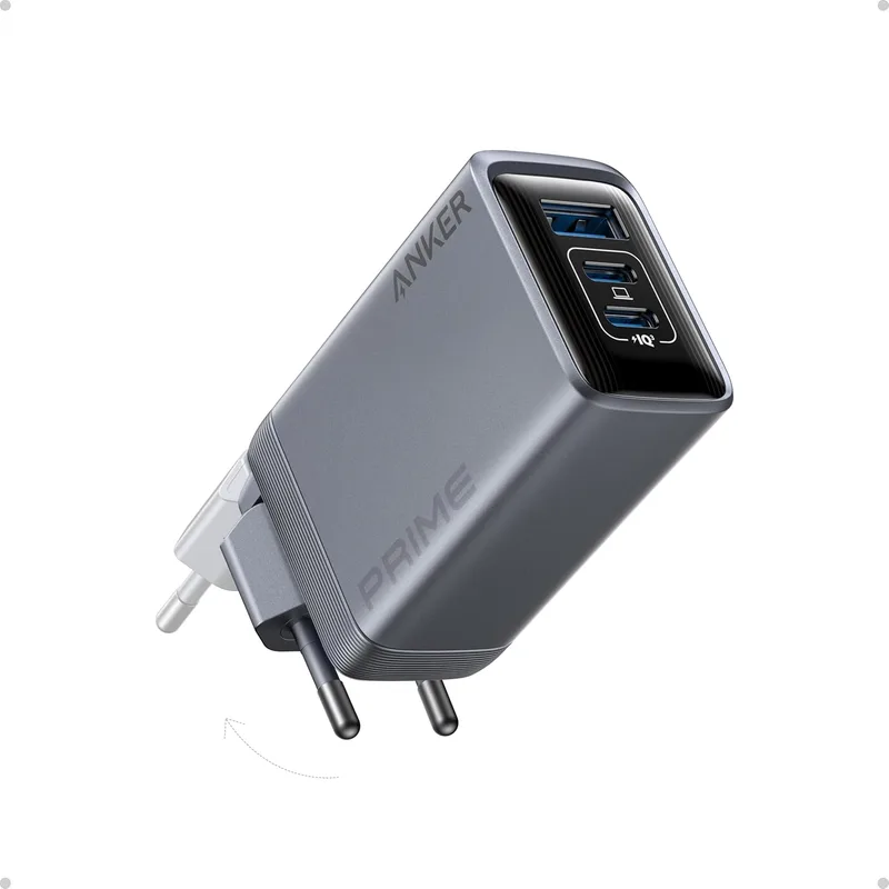 Anker ▫️ Carregador de parede USB-C Prime de 100 W com 3 portas GAN