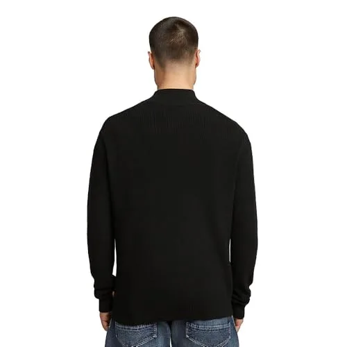 G-STAR ▫️ 8719965012981 Camisola para homem Structure Half Zip Knit, Preto escuro (Dk Black) D26726-c868-6484, XXL 2