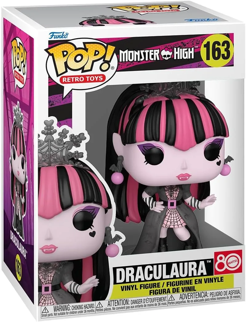 Funko ▫️ Pop! Retro: Monster High - Draculaura - Figura de Vinil Colecionável - Ideia para Prenda - Mercadoria Oficial - Brinquedos para Crianças e Adultos - Figura de Modelo Colecionável e de Exposição