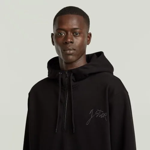 G-STAR ▫️ Script Half Zip HDD Sw Camisola com Capuz para Homem 4