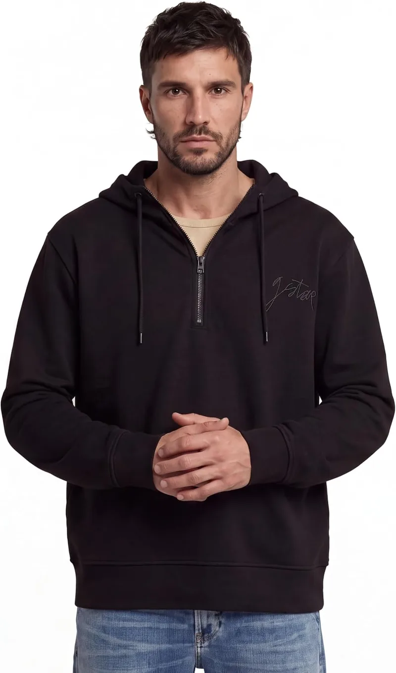 G-STAR ▫️ Script Half Zip HDD Sw Camisola com Capuz para Homem