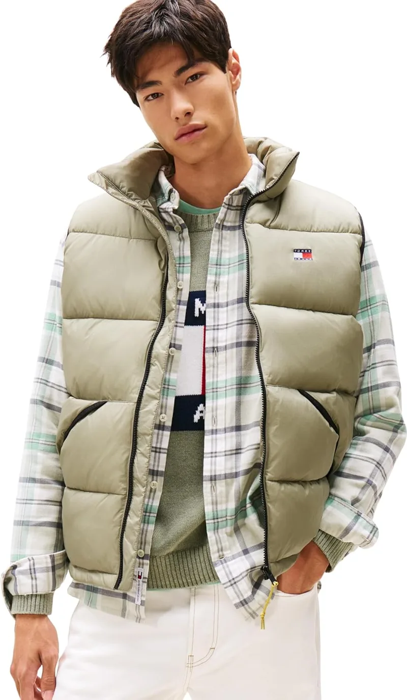 Tommy Jeans ▫️ Colete Vail para homem com gola subida