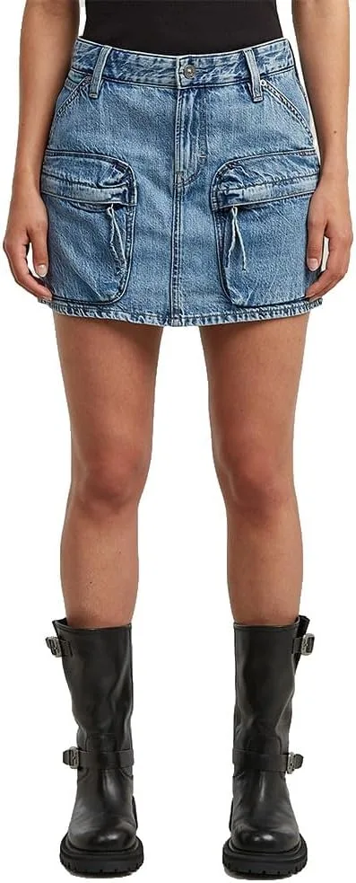 G-STAR ▫️ 8719965012981 Minissaia Cargo para Mulher, Multicolorida (Faded Blue Star D27703-d536-h550), (31W) DE