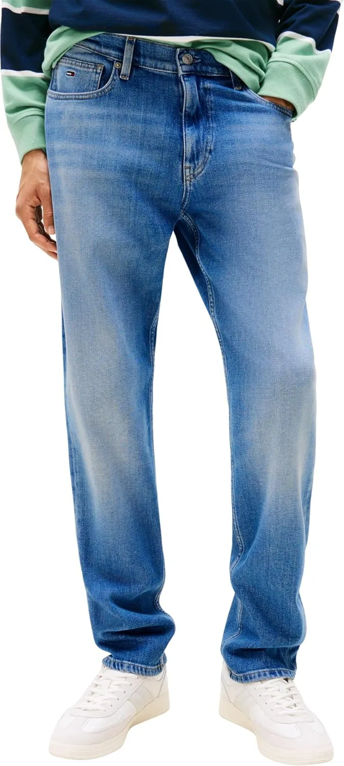 Tommy Jeans ▫️ Ryan Slim Str Di5133 Dm0dm22166 - Calças de corte reto para homem