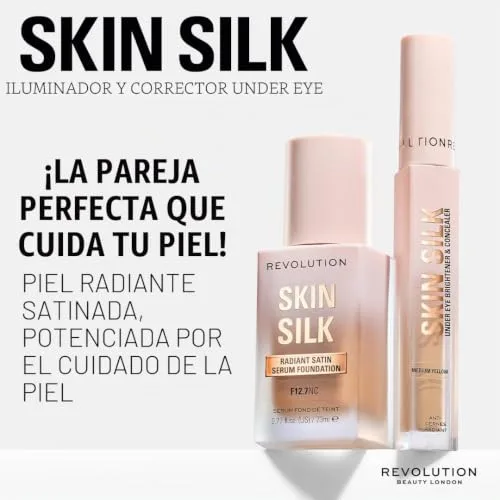 Revolution Beauty London ▫️ Revolution Skin Silk Radiant Serum - Iluminador para os olhos - Hidrata e suaviza com ácido hialurónico e esqualano - Vegan e sem testes em animais - Laranja escuro - 4 ml 6
