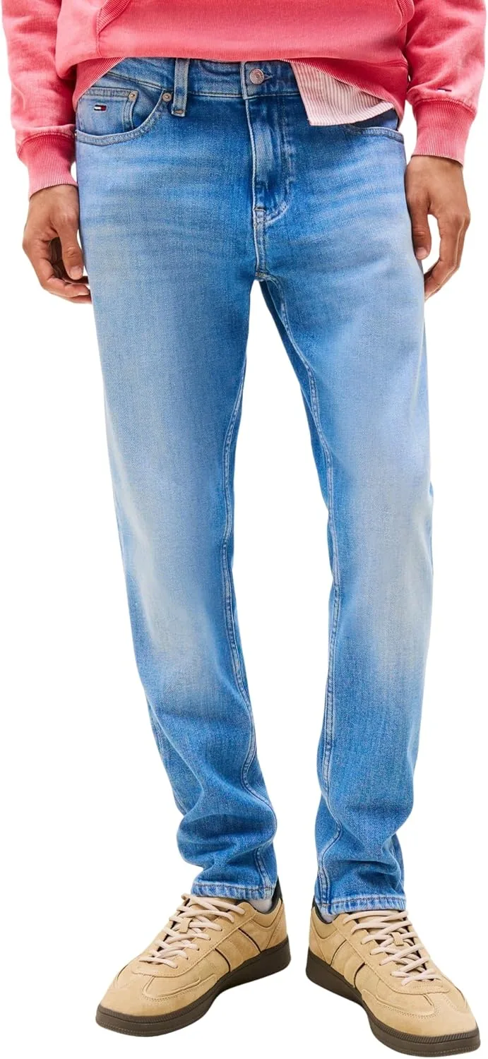Tommy Jeans ▫️ Calças de Ganga para Homem Austin, Corte Slim Tapered