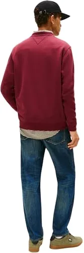 Tommy Jeans ▫️ Camisola de homem com corte regular em malha polar «Flag», com gola redonda 2