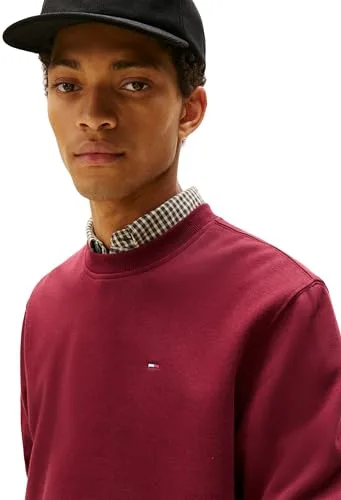 Tommy Jeans ▫️ Camisola de homem com corte regular em malha polar «Flag», com gola redonda 3