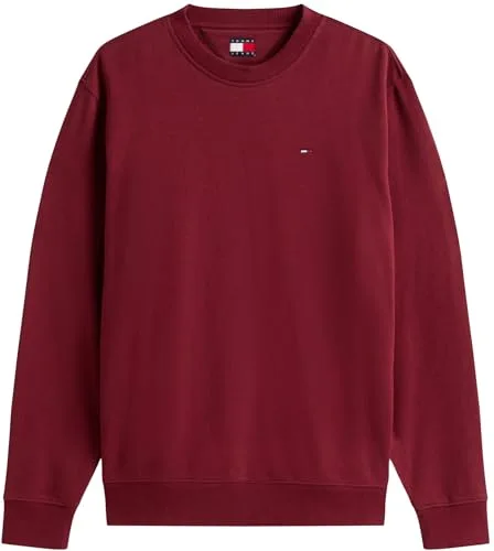 Tommy Jeans ▫️ Camisola de homem com corte regular em malha polar «Flag», com gola redonda 5