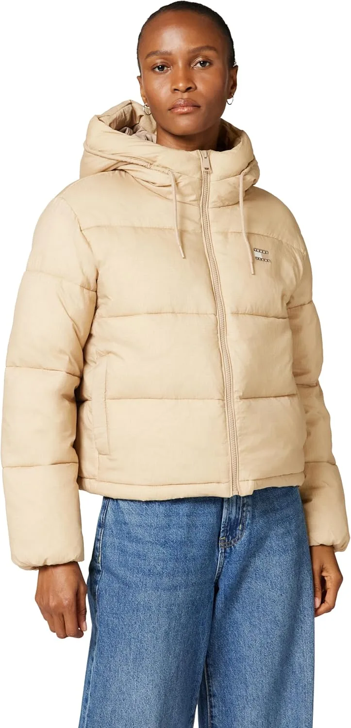 Tommy Jeans ▫️ Casaco com capuz acolchoado com capuz para mulher