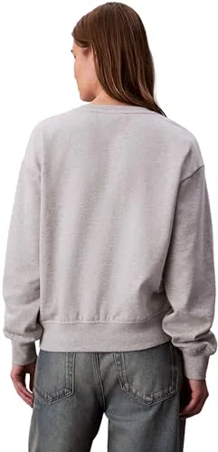 Calvin Klein ▫️ Camisola de senhora Archive Logo em malha French Terry com gola redonda 2