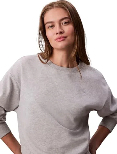 Calvin Klein ▫️ Camisola de senhora Archive Logo em malha French Terry com gola redonda 3