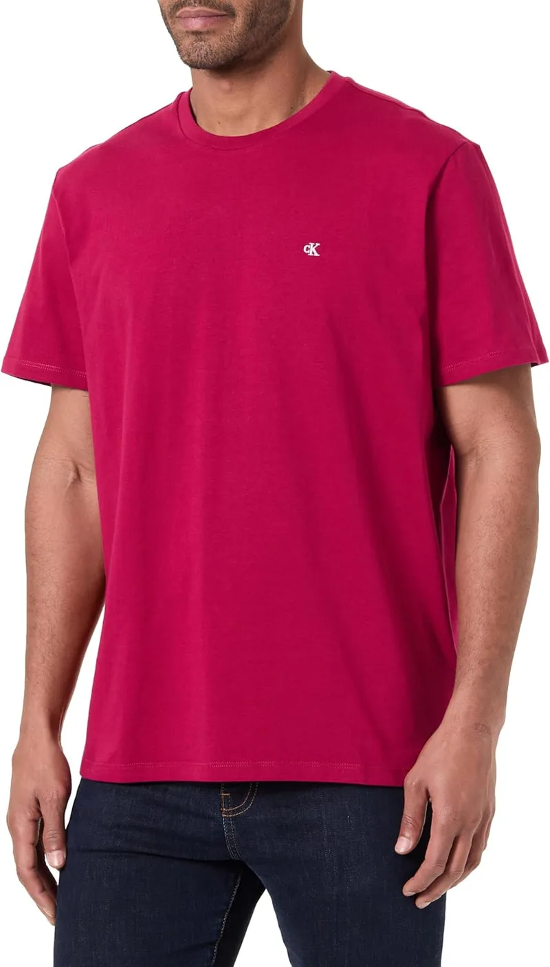 Calvin Klein ▫️ T-shirt clássica com monograma para homem T-shirt de manga curta com gola redonda