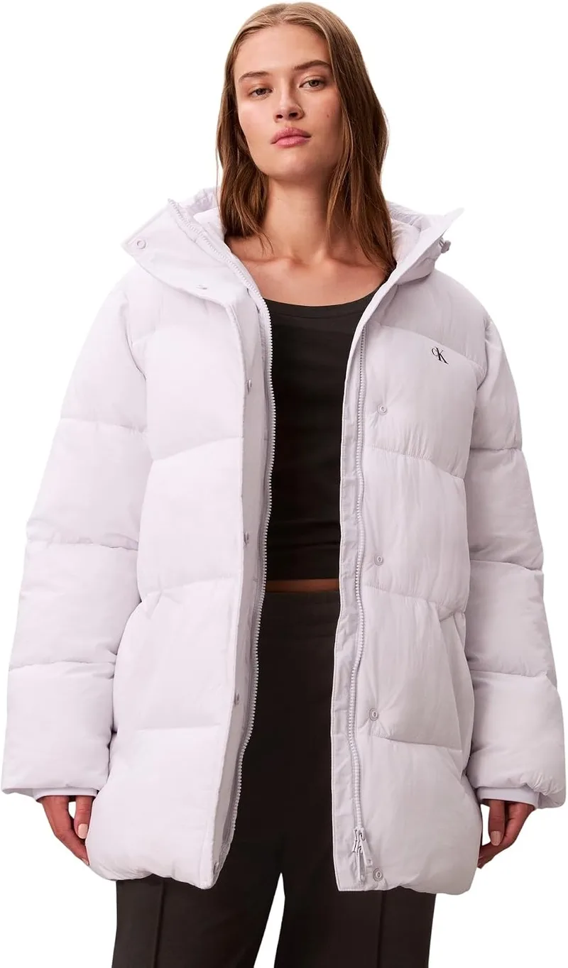 Calvin Klein ▫️ Casaco acolchoado de peso médio com cinto Lv047d507g - Casacos para mulher