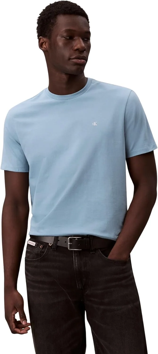 Calvin Klein ▫️ T-shirt clássica com monograma para homem T-shirt de manga curta com gola redonda