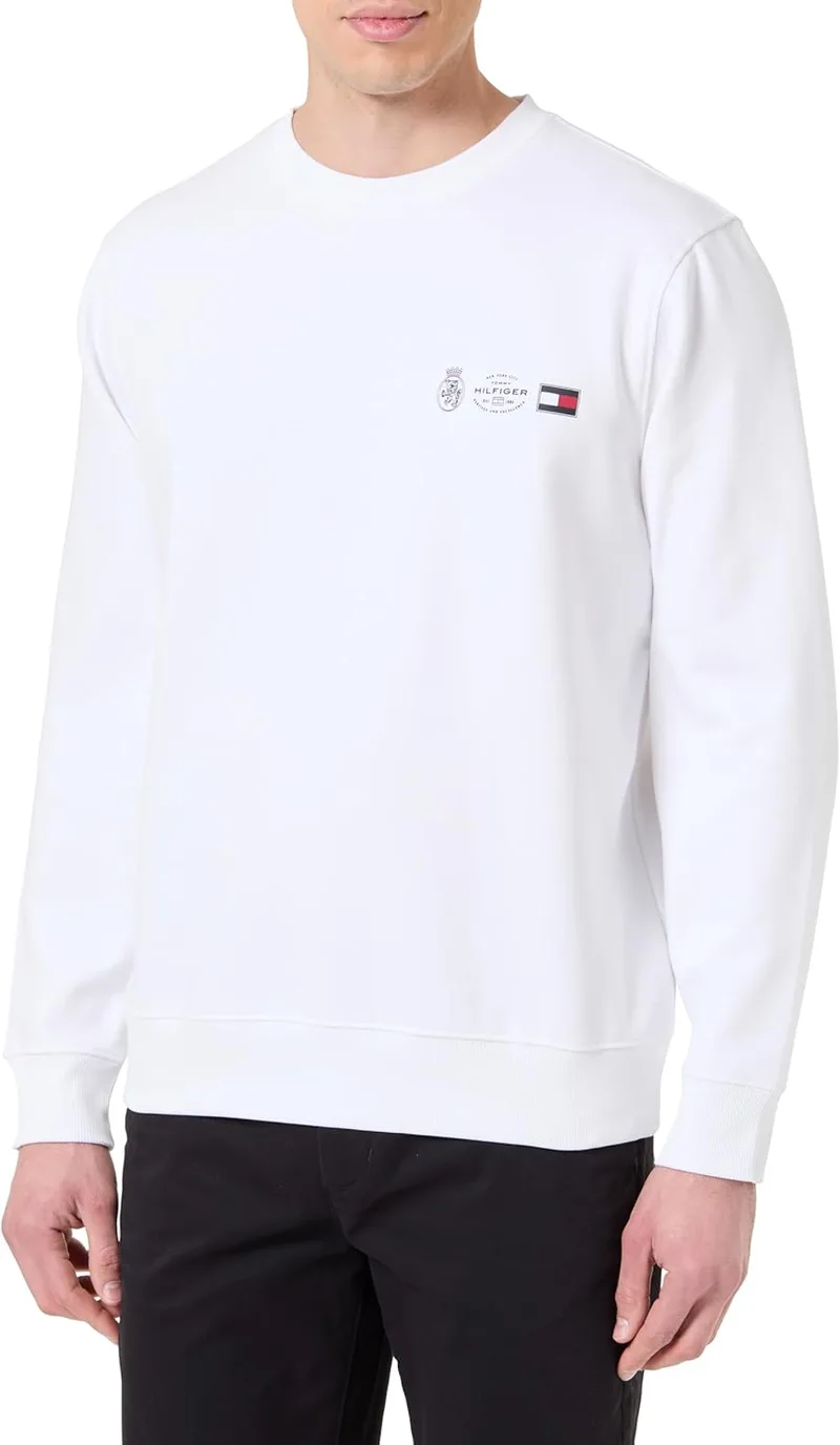 Tommy Hilfiger ▫️ Camisola de malha para homem Pequena Crest Outline Crewneck