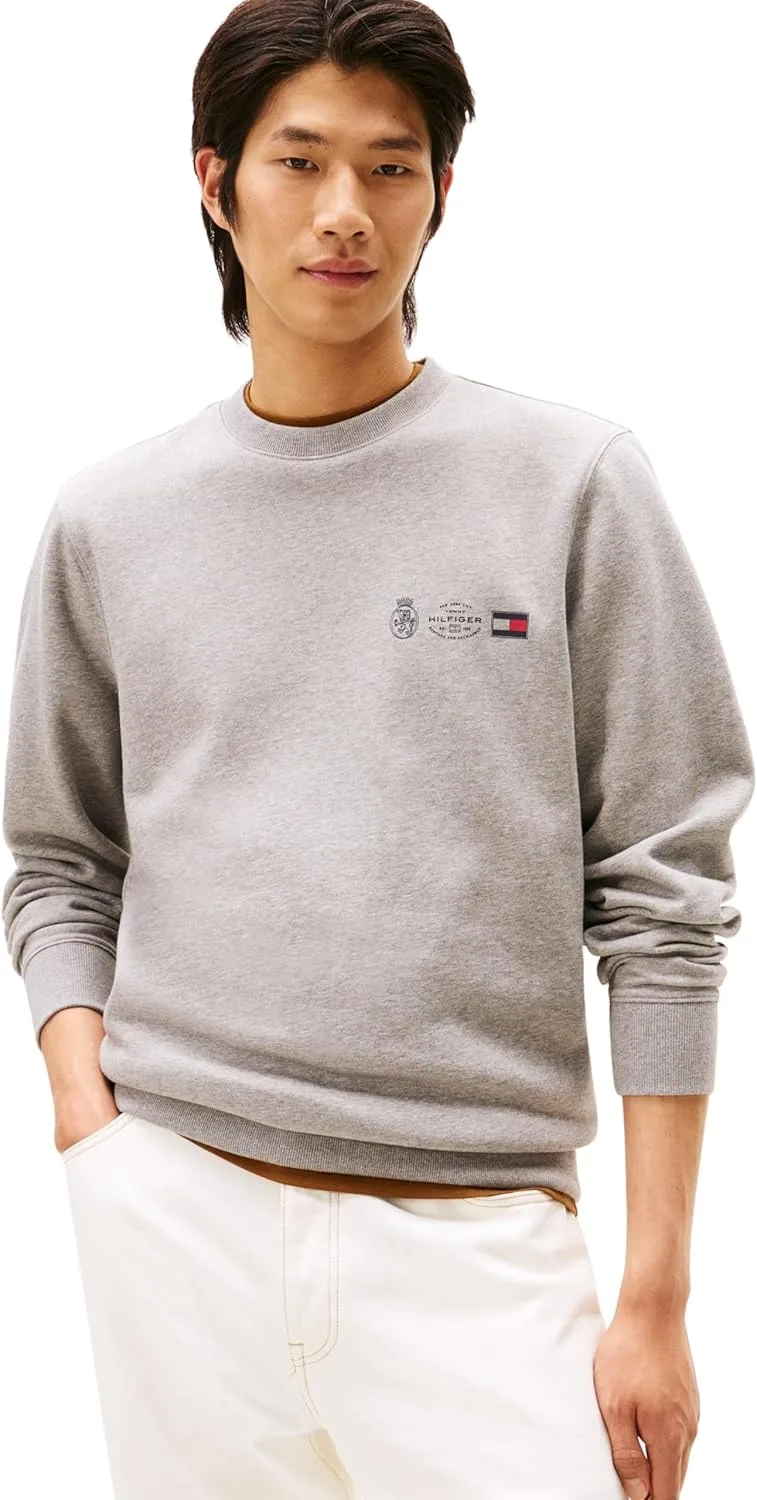 Tommy Hilfiger ▫️ Camisola de malha para homem Pequena Crest Outline Crewneck