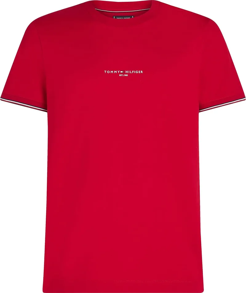 Tommy Hilfiger ▫️ T-shirt de manga curta com gola redonda para homem