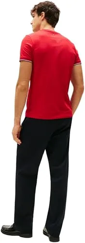 Tommy Hilfiger ▫️ Camiseta de manga curta para homem com logótipo «Tipped» e gola redonda 5