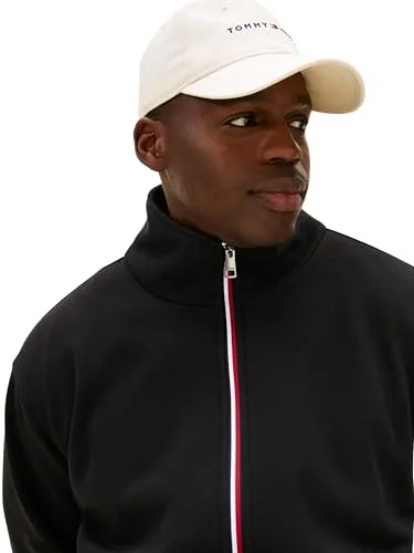Tommy Hilfiger ▫️ Camisola com fecho de correr para homem Global Stripe com gola alta 3