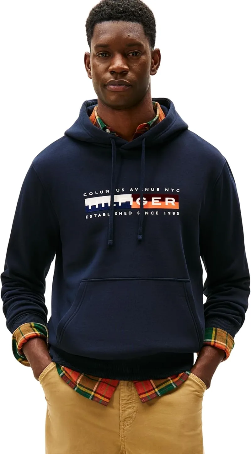 Tommy Hilfiger ▫️ Sweatshirt para homem com logótipo gráfico de cor fixa