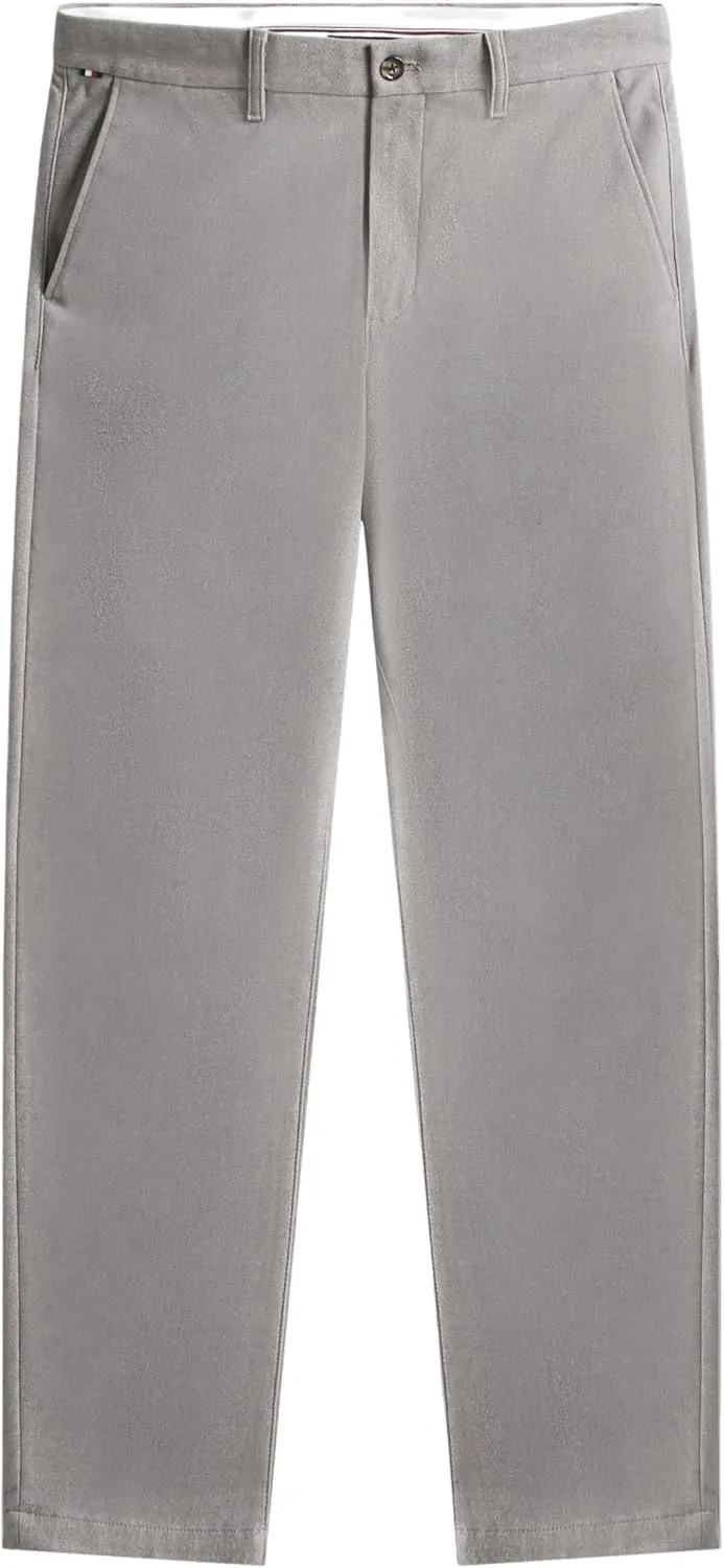 Tommy Hilfiger ▫️ Calças chino de homem Denton Brushed Marl, corte reto