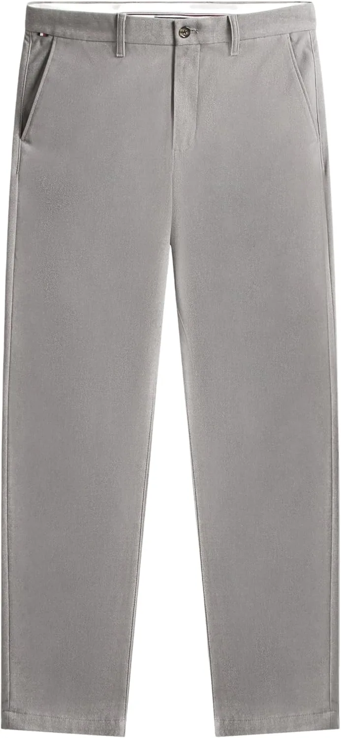 Tommy Hilfiger ▫️ Calças chino para homem modelo Denton Brushed Marl, corte reto